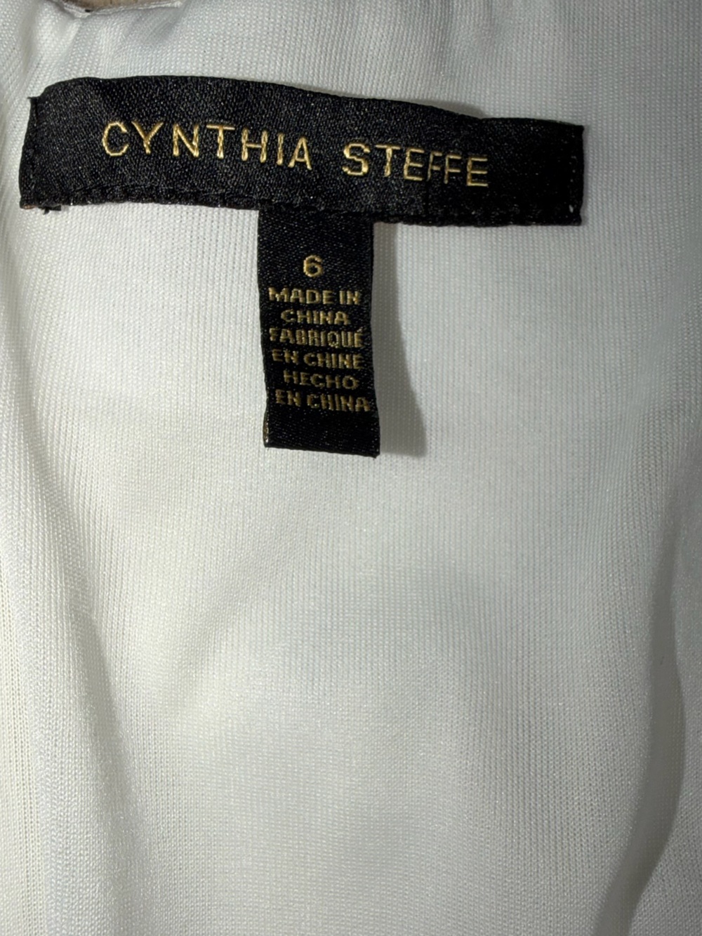 Cynthia Steffe Eloise Lacquer Print Ponte Sheath Dress Ivory Black Size 6 - Picture 7 of 7